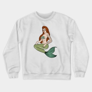 Tattooed mermaid Crewneck Sweatshirt